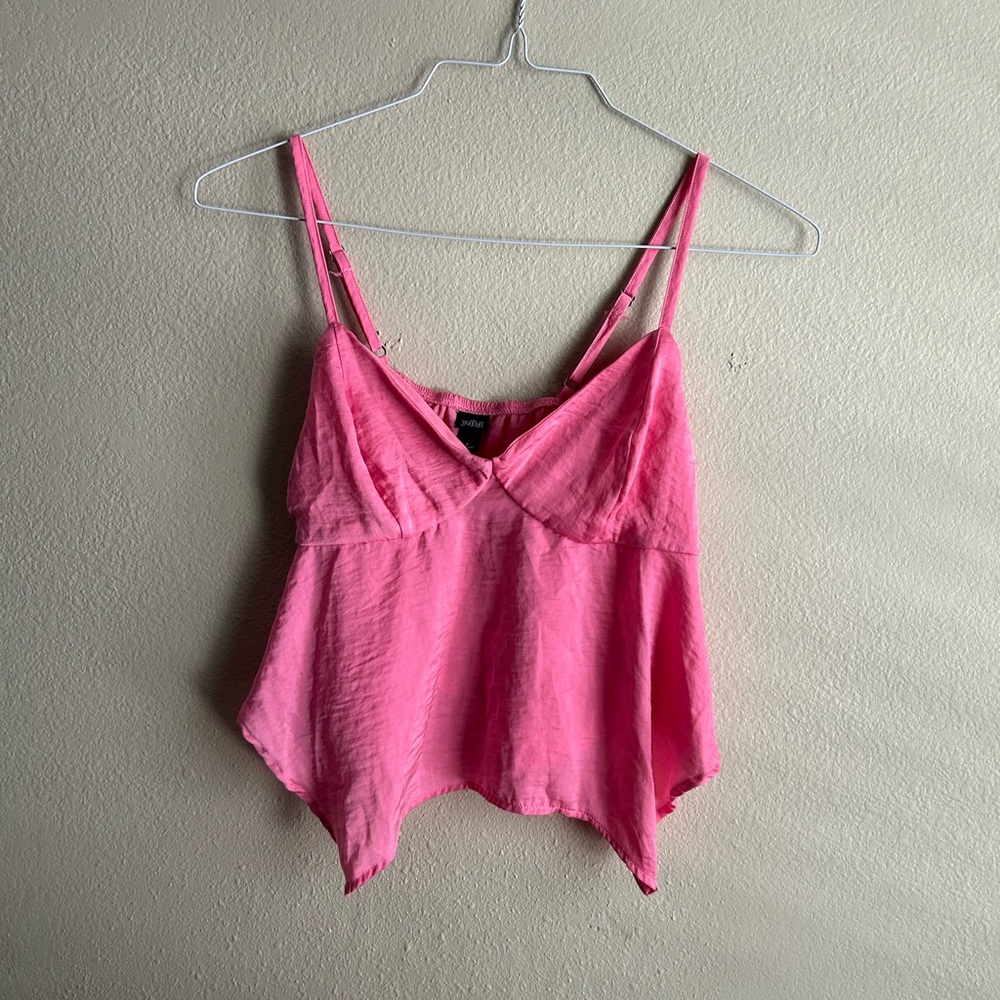 Wild Fable Pink Asymmetrical Fitted Camisole